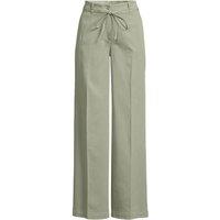Lands' End Women's Petite Cotton TENCEL Blend Wide Leg Chino in Light Green | Size: 10