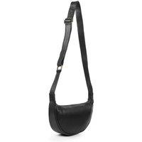 PRIMEHIDE Women's Soft Leather Half Moon Crossbody Bag in Black