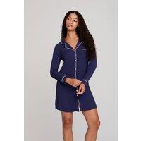 Pretty You London Women's Bamboo Nightshirt in Dark Navy | Size: 10