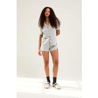 Pretty You London Women's Bamboo Shirt & Short Set in Mid Grey | Size: 20