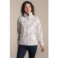 Craghoppers Women's National Trust Reedmace Half Zip Fleece in Light Khaki | Size: 20