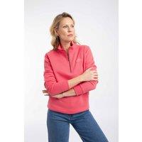 Weird Fish Women's Avery 1/4 Zip Sweatshirt in Coral | Size: 8