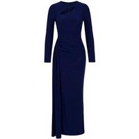 WOVCOR Women's Cut Out Detail Long Sleeve Maxi Evening Dress in Navy | Size: 14