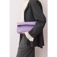WOVCOR Women's Soft Suede Foldover Clutch Bag in Lilac