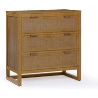Teamson Home Hatteras Chest of Drawers 3 Drawer Bedroom Dresser in Natural