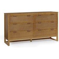 Teamson Home Hatteras Chest of Drawers 6 Drawer Bedroom Dresser in Natural