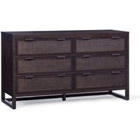 Teamson Home Hatteras Chest of Drawers 6 Drawer Bedroom Dresser in Dark Brown