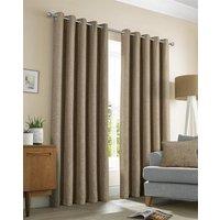 Sundour Amberley Chenille Eyelet Curtains in Brown | Size: 229 cm width x 229 cm drop