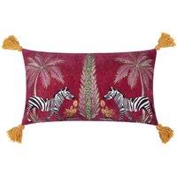 Wylder Tropics Kalahari Embroidered Velvet Cushion | Size: 30 cm x 50 cm