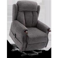 More4Homes Halton Fabric Heavy Duty Single Motor Rise Recliner Lift Mobility Chair in Charcoal