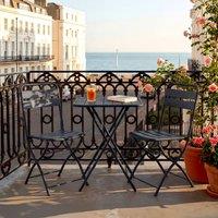 Artemis Home Colourways Vibrant Folding Patio or Balcony Set in Black