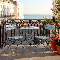 Artemis Home Colourways Vibrant Folding Patio or Balcony Set in Light Blue