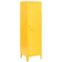 Moderna Yellow Metal Locker Cabinet, 2 Shelves, 1 Door for Home or Office
