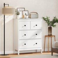 HOMCOM Modern Chest of Drawers, 4 Drawer Dresser for Bedroom, White