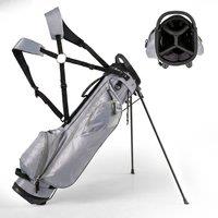 Costway Golf Stand Bag Lightweight Golf Bag w/ 4-Way Top Dividers & Handles in Grey