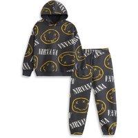Nirvana Sweatshirt & Joggers Set | Grey | Official Merch | Size: 3-4 Years