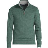 Lands' End Men's Bedford Quarter Zip Jumper in Green | Size: XL