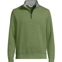 Lands' End Men's Bedford Quarter Zip Jumper in Bright Green | Size: Small