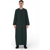 Infinity Leather Men's Eid Moroccan Jubba Robe Djellaba Ramadan Eid Thobe - HM11 in Green | Size: 54L