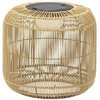 K LIVING Rao Small Rattan Solar Rechargeable Lamp in Natural