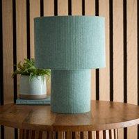 K LIVING Tokyo Green Velvet Stripe Table Lamp