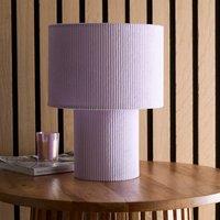 K LIVING Tokyo Lilac Velvet Stripe Table Lamp
