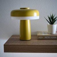 K LIVING Lyon Ochre Rechargeable Led Table Lamp in Yellow
