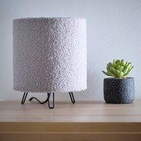 K LIVING Miami Grey Linen Table Lamp