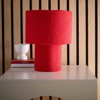 K LIVING Osaka Red Teddy Velvet Table Lamp