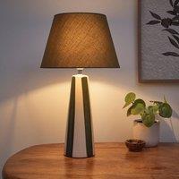 K LIVING Sola Tall Green Stripe Ceramic Table Lamp