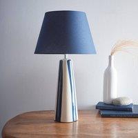 K LIVING Sola Tall Blue Stripe Ceramic Table Lamp