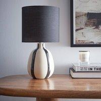 K LIVING Toga Black Stripe Ceramic Table Lamp