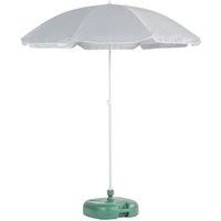 Harbour Housewares Metal Beach Parasol & Base Set 1.74 x 1.93m in Green