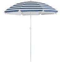 Harbour Housewares Metal Beach Parasol 1.74 x 1.93m in Blue