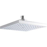 Balterley Empire Square Easyclean Fixed Shower Head 200mm, High Flow - Chrome in Silver