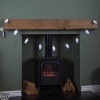 Samuel Alexander 1.8m Battery Powered The Snowman Christmas String Lights with 10 Ice White LEDs