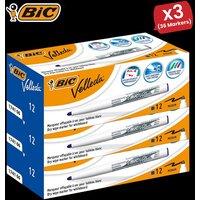Bic Velleda 1741 Whiteboard Drywipe Markers Blue - Box of 12 - 3 Packs