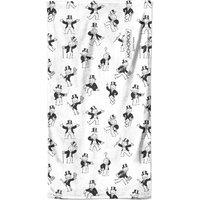 Monopoly Man Pattern Beach Towel in White