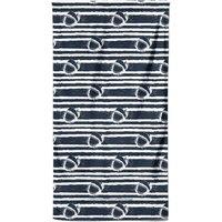 Jaws Stripes Beach Towel in Navy