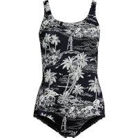 Lands' End Women's Tugless Swimsuit in Ecru | Size: 8