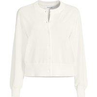 Lands' End Women's Plus Fine Gauge Cropped Cotton Cardigan in Ivory | Size: 28-30