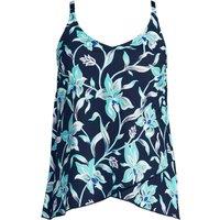 Lands' End Women's Tulip Hem Tankini Top in Navy | Size: 10-12