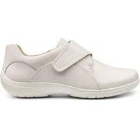 Hotter Women's Wide Fit 'Sugar II' Classic Casual Shoes in Off-White | Size: 6.5