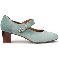 Hotter Women's 'Duet' Classic Heeled Shoes in Aqua | Size: 6