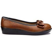 Hotter Women's 'Jade' Wedge Pumps in Tan | Size: 7.5