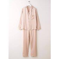 Truly Women's Silk Pyjama Set in Baby Pink | Size: Medium