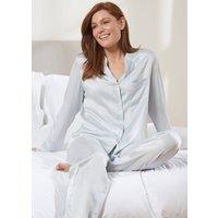 Truly Women's Silk Pyjama Set in Baby Blue | Size: Medium