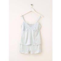Truly Women's Silk Cami & Shorts Set in Baby Blue | Size: Large