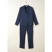 Truly Women's Silk Pyjama Set in Midnight | Size: Large