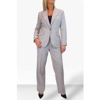 Paulo Due Women's 2 Piece Tailored Trouser Suit in Light Grey | Size: 14